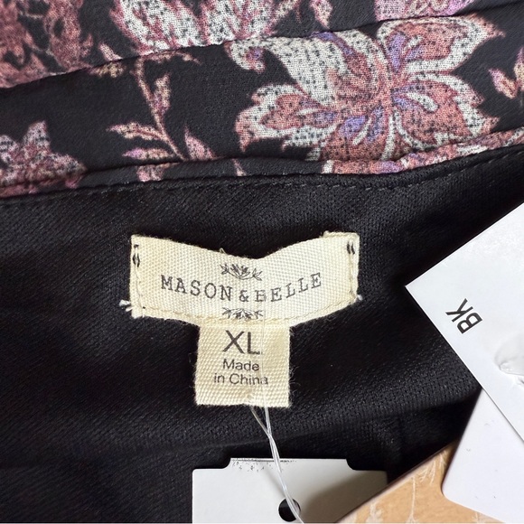 NWT Mason & Belle Midi Marina Dress Purple & Black Floral Pleated | XL - Picture 10 of 15